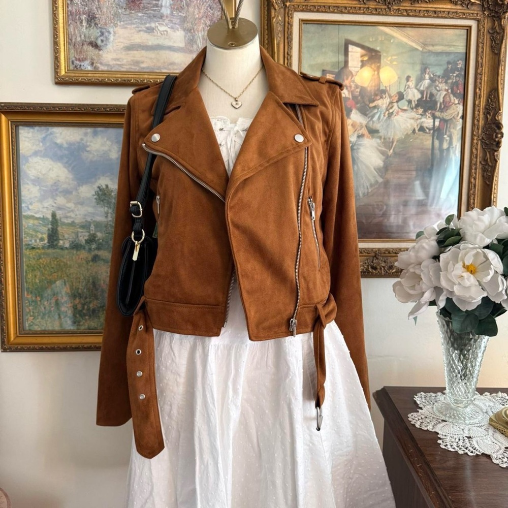 Suede Moto Jacket